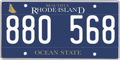 RI license plate 880568