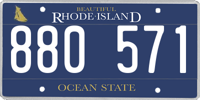 RI license plate 880571