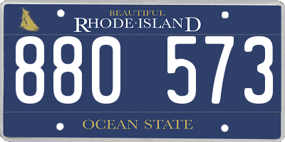 RI license plate 880573