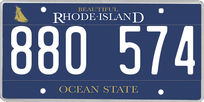 RI license plate 880574