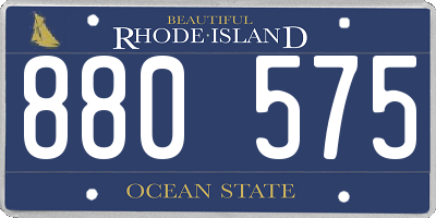 RI license plate 880575
