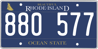 RI license plate 880577