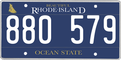 RI license plate 880579