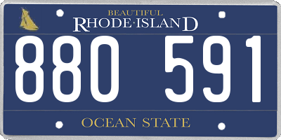 RI license plate 880591