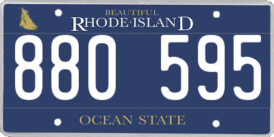 RI license plate 880595