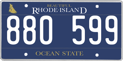 RI license plate 880599