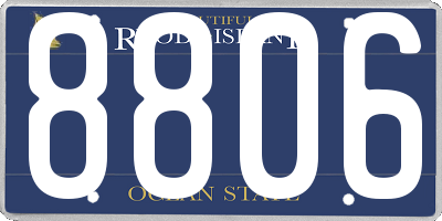 RI license plate 8806