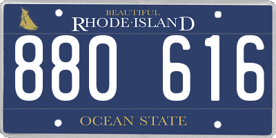 RI license plate 880616