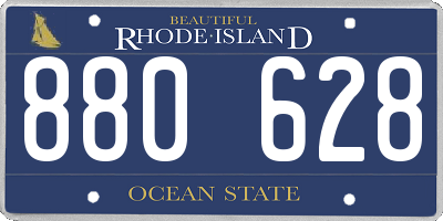 RI license plate 880628