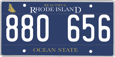 RI license plate 880656