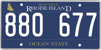 RI license plate 880677