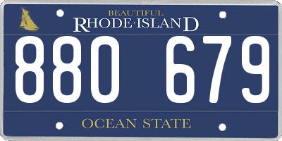 RI license plate 880679