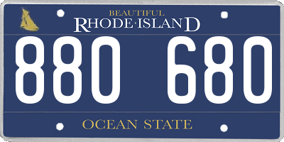 RI license plate 880680