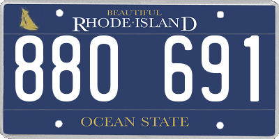 RI license plate 880691