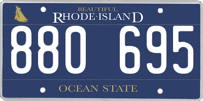 RI license plate 880695