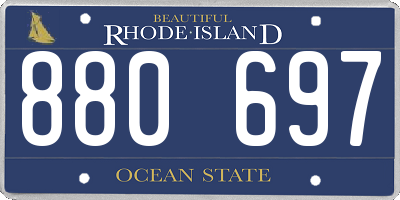 RI license plate 880697