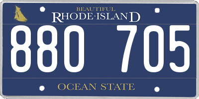 RI license plate 880705