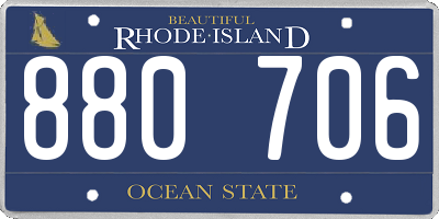 RI license plate 880706