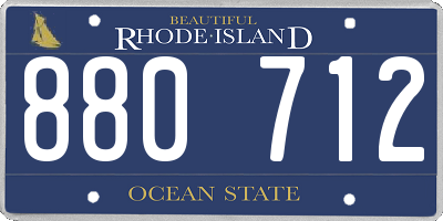 RI license plate 880712