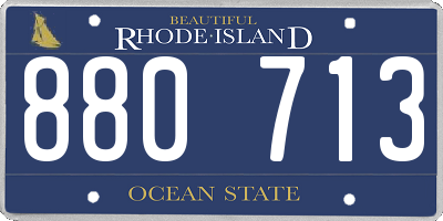 RI license plate 880713