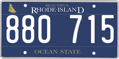 RI license plate 880715