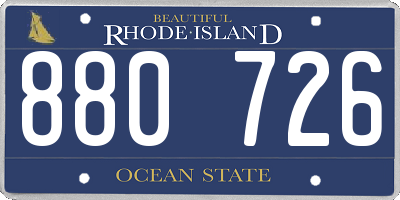 RI license plate 880726