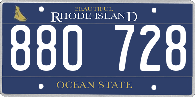 RI license plate 880728