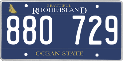 RI license plate 880729