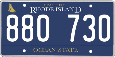 RI license plate 880730