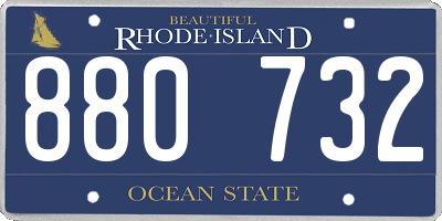RI license plate 880732