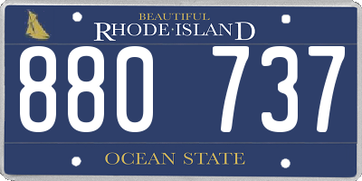RI license plate 880737