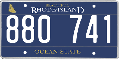 RI license plate 880741