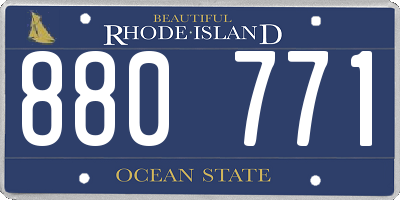 RI license plate 880771
