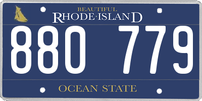 RI license plate 880779