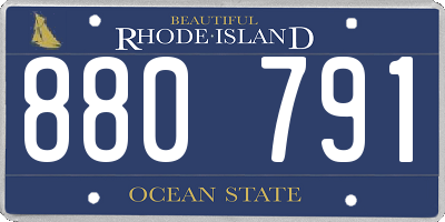 RI license plate 880791