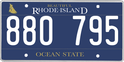 RI license plate 880795