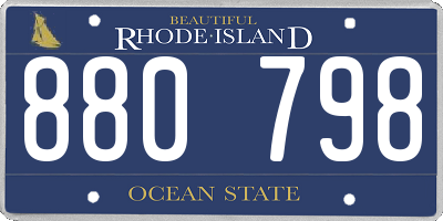 RI license plate 880798