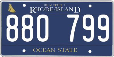 RI license plate 880799