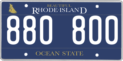 RI license plate 880800