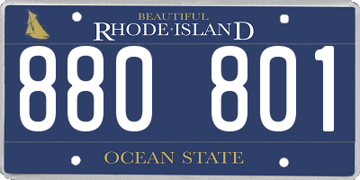 RI license plate 880801
