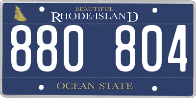 RI license plate 880804