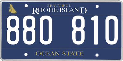 RI license plate 880810