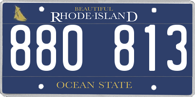 RI license plate 880813