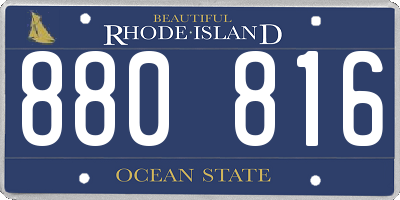 RI license plate 880816