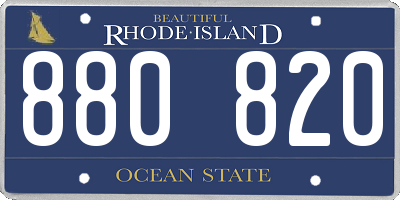 RI license plate 880820