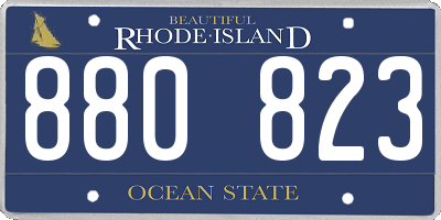 RI license plate 880823