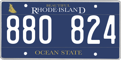 RI license plate 880824
