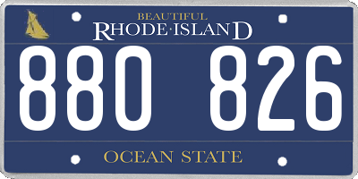 RI license plate 880826