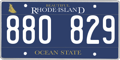 RI license plate 880829