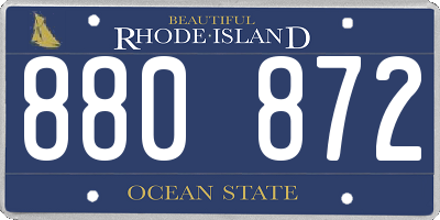 RI license plate 880872